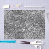 白黒花柄1のティッシュペーパー 薄葉紙 (クラフト)