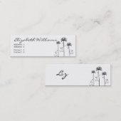 白黒花柄 スキニー名刺 (正面/裏面)