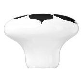 白黒花柄 セラミックノブ (側面)