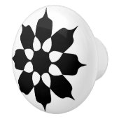 白黒花柄 セラミックノブ (右)