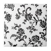 白黒花柄 タイル (正面)