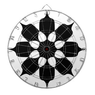 白黒花柄 ダーツボード