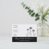 白黒花柄 名刺 (スタンド正面)