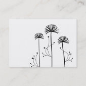 白黒花柄 名刺 (裏面)