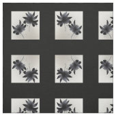 白黒花模様 ファブリック (見本)