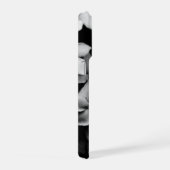 白黒花模様 iPhoneケース (右側面)