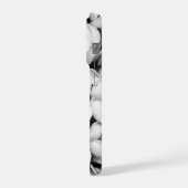 白黒花模様 iPhoneケース (左側面)