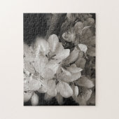 白黒花自然 ジグソーパズル (縦)