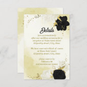 白黒花金ゴールド葉 エンクロージャーカード (正面/裏面)