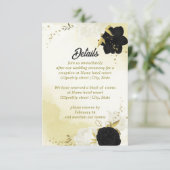 白黒花金ゴールド葉 エンクロージャーカード (スタンド正面)