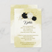 白黒花金ゴールド葉 エンクロージャーカード (正面/裏面)