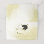 白黒花金ゴールド葉 プレイスカード (外部開封)