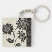 白黒花2 キーホルダー (裏面)