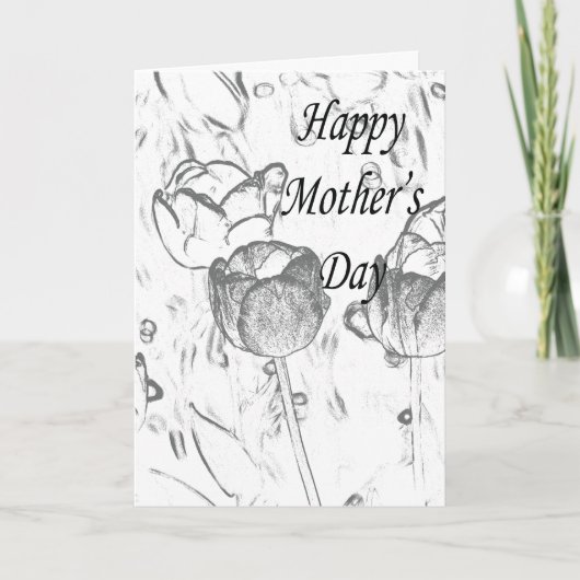 白黒花 カード (正面)