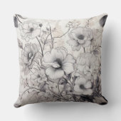 白黒花 クッション (裏面)