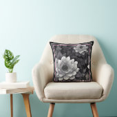 白黒花 クッション (椅子)