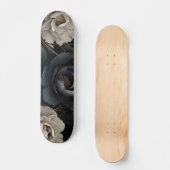 白黒花 スケートボード (正面)