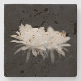 白黒花 ストーンコースター
