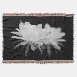 白黒花 スローブランケット