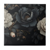 白黒花 タイル (正面)