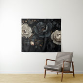 白黒花 タペストリー (インサイチュ(横))