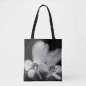 白黒花 トートバッグ (正面)