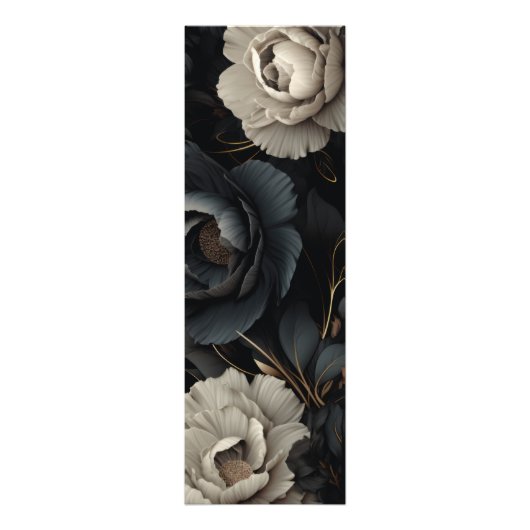 白黒花 フォトプリント            (正面)