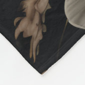 白黒花 フリースブランケット (角)