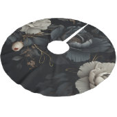 白黒花 ブラッシュドポリエステルツリースカート (アングル)