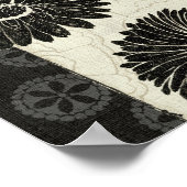 白黒花 ポスター (角)