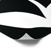 白黒花 ポスター (角)