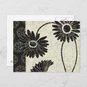 白黒花 ポストカード (正面/裏面)