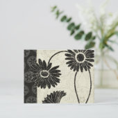 白黒花 ポストカード (スタンド正面)