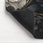 白黒花 マウスパッド (コーナー)