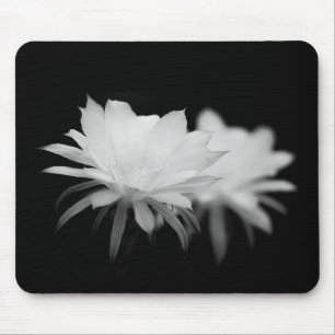 白黒花 マウスパッド