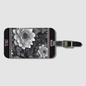 白黒花 ラゲッジタグ (正面横)