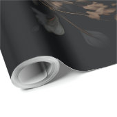 白黒花 ラッピングペーパー (ロールコーナー)