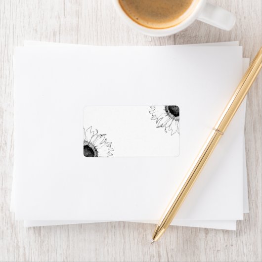 白黒花 ラベル (インサイチュ)