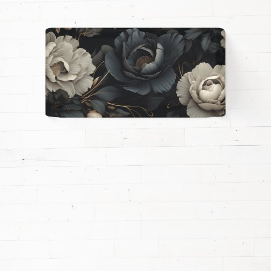 白黒花 横断幕 (インサイチュ)