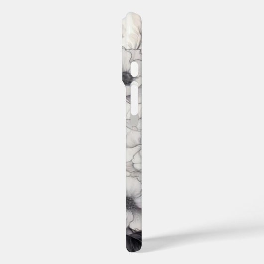 白黒花 Case-Mate iPhoneケース (裏面 / 左)