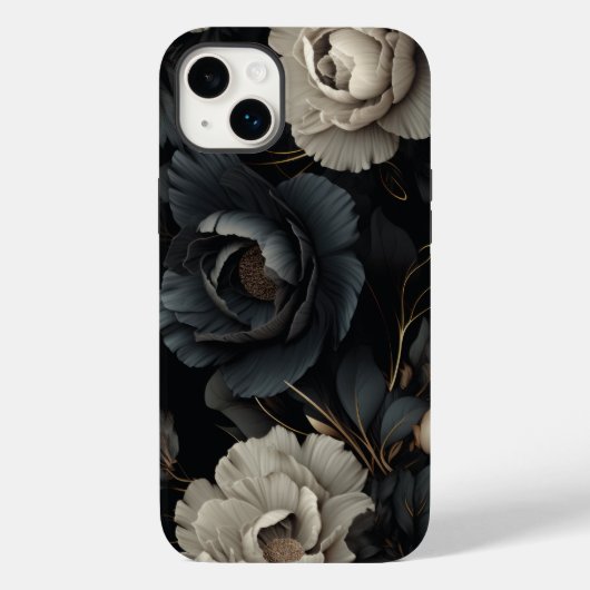 白黒花 Case-Mate iPhoneケース (裏面)