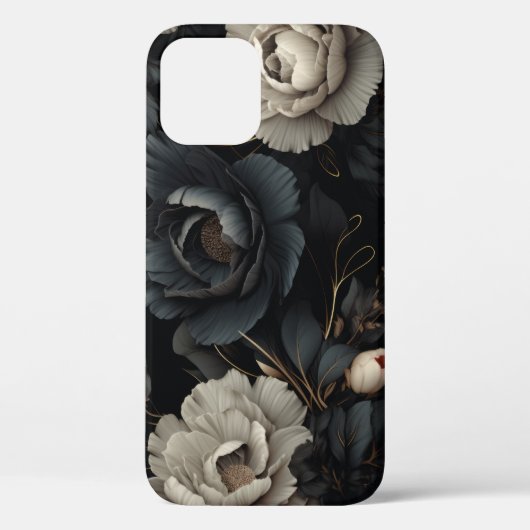 白黒花 Case-Mate iPhoneケース (裏面)