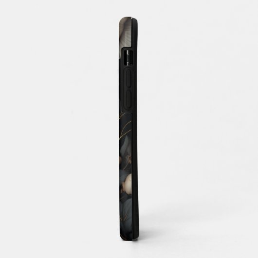 白黒花 Case-Mate iPhoneケース (裏面/左)