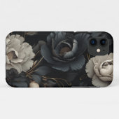 白黒花 Case-Mate iPhoneケース (裏面(横))