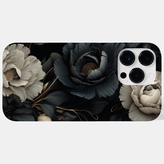 白黒花 Case-Mate iPhoneケース (裏面 (横))