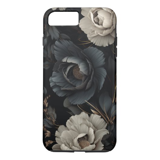 白黒花 Case-Mate iPhoneケース (裏面)