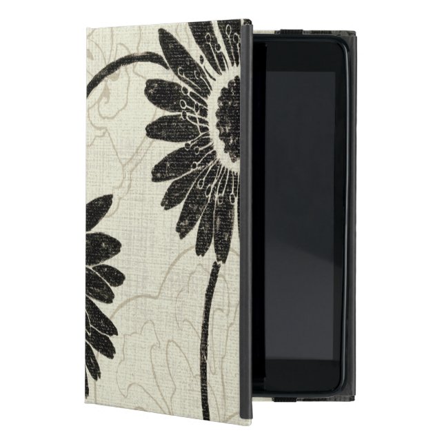 白黒花 iPad MINI ケース (正面)