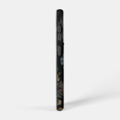 白黒花 SAMSUNG GALAXYケース (右側面)