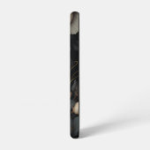 白黒花 SAMSUNG GALAXYケース (左側面)