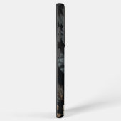 白黒花 SAMSUNG GALAXYケース (右側面)